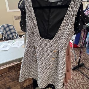 Deep scoop neck dress